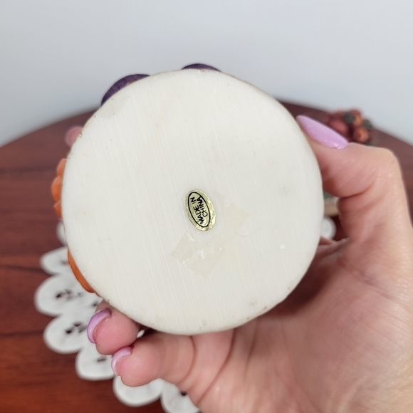 Vintage A. Richesco Corp‎ Resin 3D Autum Harvest Trinket Box 1980s - Picture 9 of 15